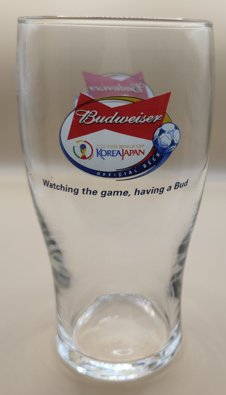 Budiweiser FIFA world Cup 2002 pint glass glass