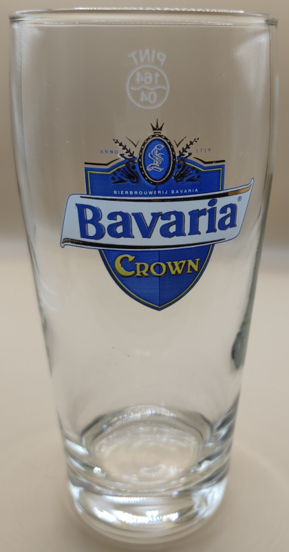 Bavaria Crown lager 2004 pint glass glass