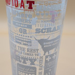 Tennent's Scotland to a T pint glass glass