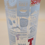 Tennent's Scotland to a T pint glass glass