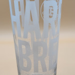 Harber Brewing pint glass glass