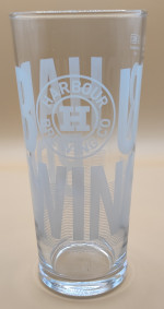 Harber Brewing pint glass glass