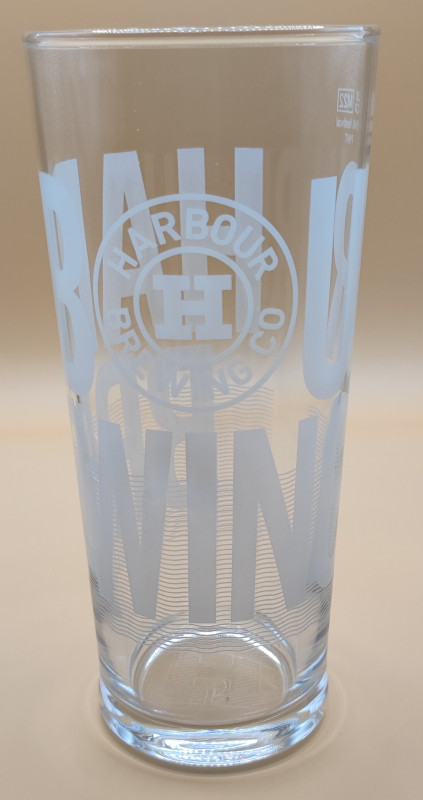 Harber Brewing pint glass glass