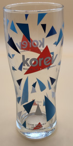 Korev half pint glass glass