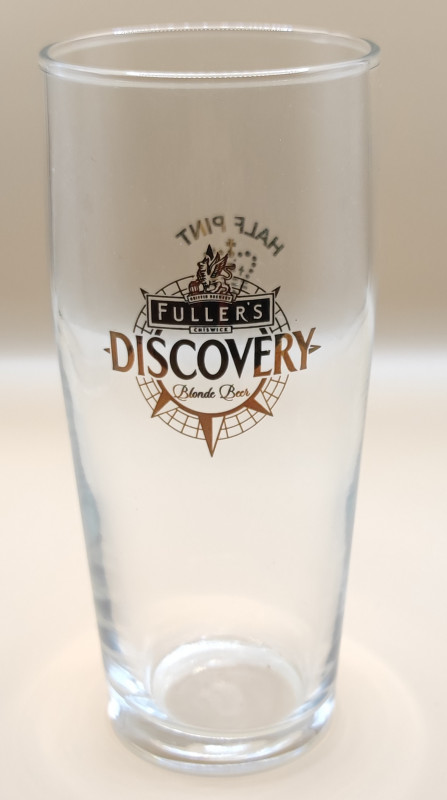 Fuller's Discover half pint glass