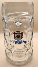 Fuerstenberg one litre tankard glass glass