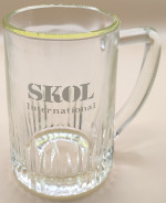 Skol International half pint tankard glass glass