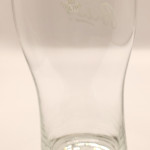 Bass pint glass white logo glass