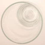 Bass pint glass white logo glass