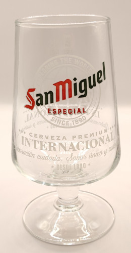 San Miquel chalice pint glass