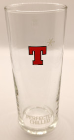 Tennent's Perfectly Chilled pint glass glass