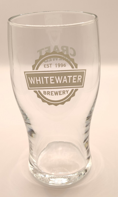 Whitewater Craft Brewed 2014 pint glass glass