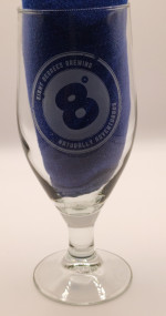 Eight Degrees chalice half pint glass glass