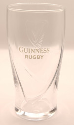 Guinness Rugby gravity glass glass