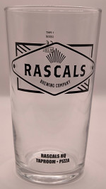 Rascal's 2023 pint glass glass