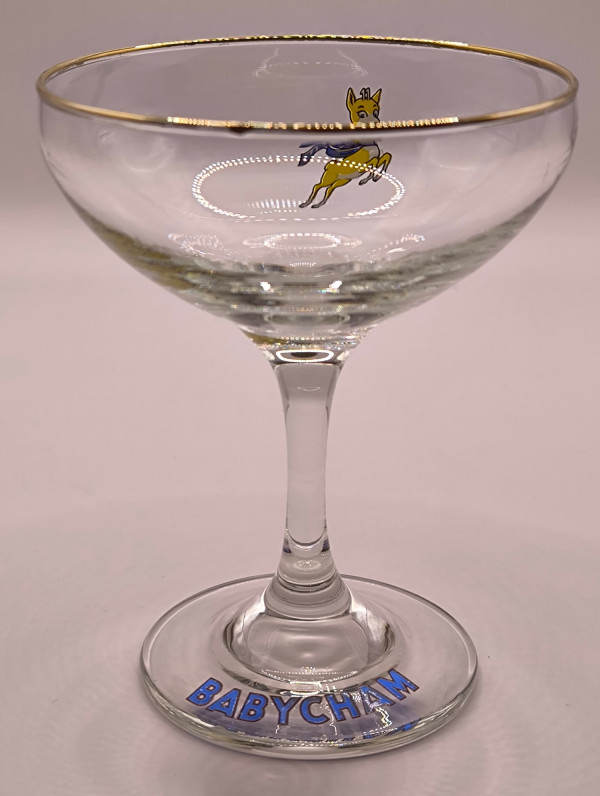 Babycham stemmed glass glass