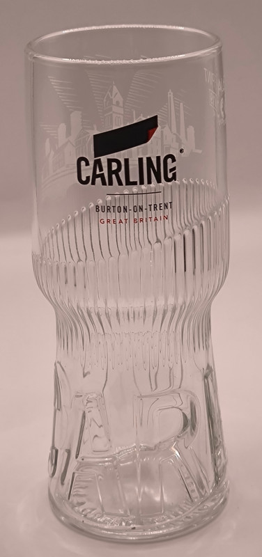 Carling 2019 half pint beer glass glass