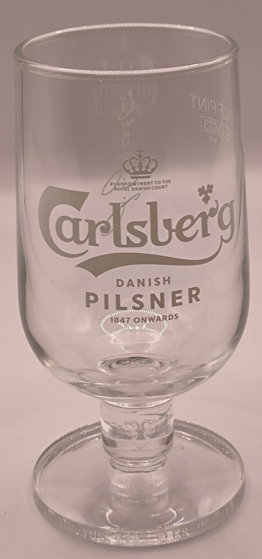Carlsberg lager half pint 2023 glass glass