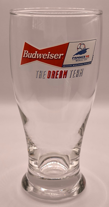 Budweiser World Cup 1998 pint glass glass