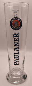 Paulaner 2010 pint glass glass