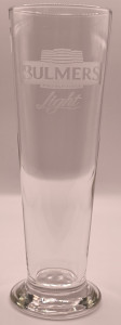 Bulmers Light pint glass glass