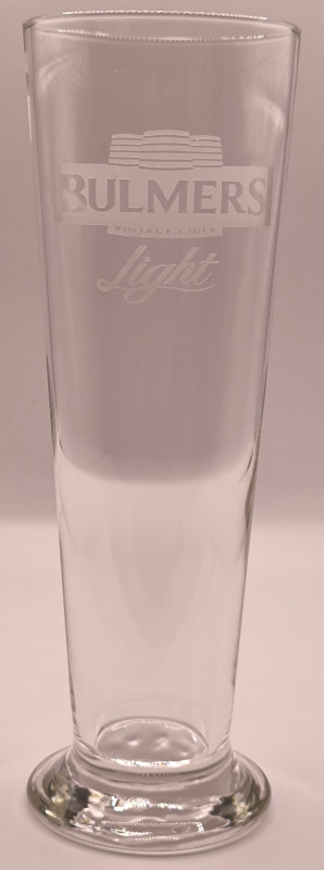 Bulmers Light pint glass glass