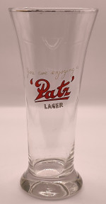 Patz half pint glass glass