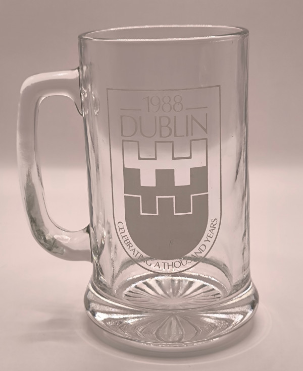 Dublin Millennium 1988 tankard glass