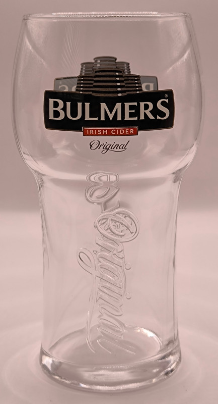 Bulmers 2019 updated logo pint glass glass