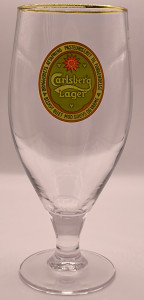 Carlsberg vintage style 2015 chalice pint glass glass