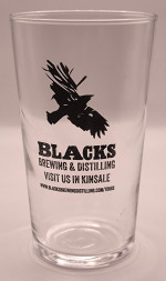 Black's of Kinsale 2023 conical pint glass glass