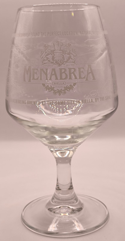 Menabrea 2023 chalice pint glass glass