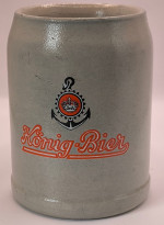 König Pilsener 50cl ceramic jug glass