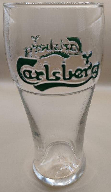 Carlsberg Pint Glass (Green Embossed) glass