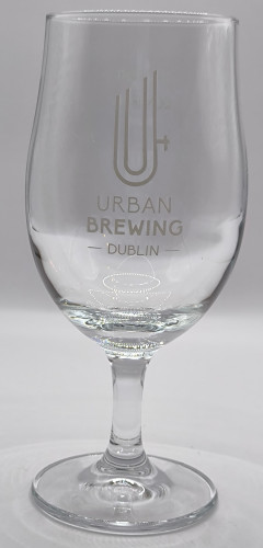 Urban Brewing half pint 2018 beer glass
